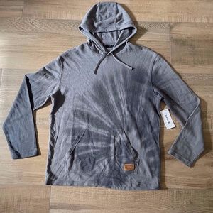Hurley Men's Hoodie SZ Large Modern Surf Poncho Tie Dye Gray